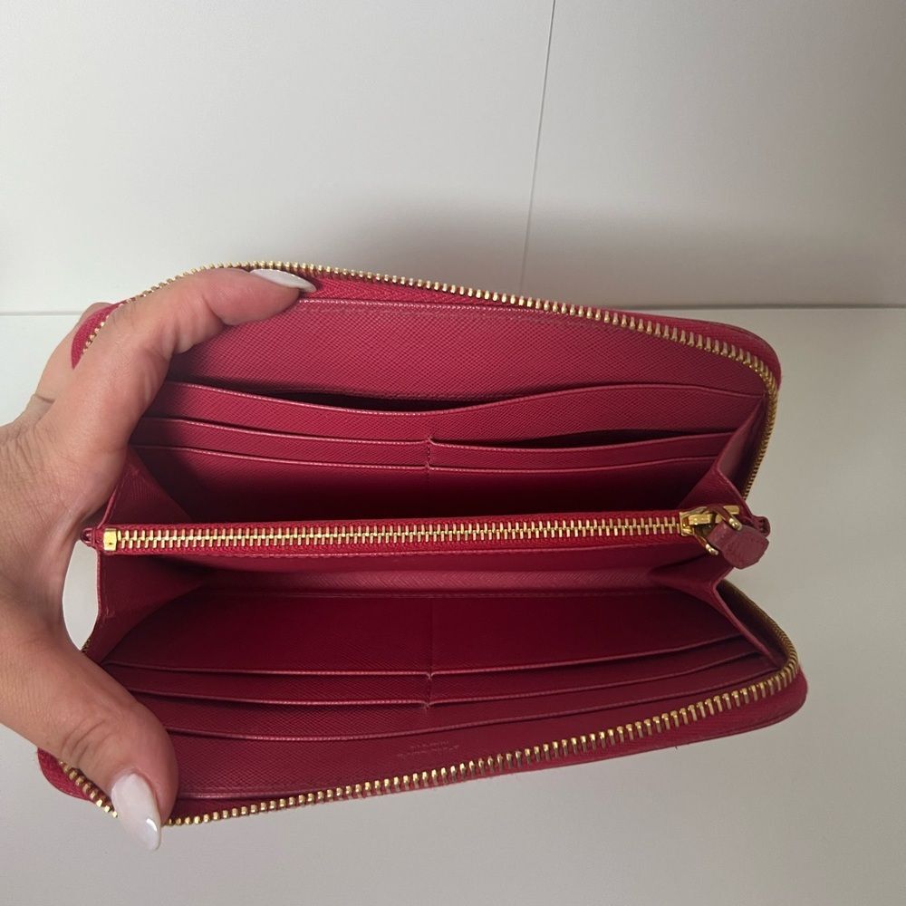 Prada Saffiano Fiocco Ribbon Long Wallet EUC - Picture 8 of 8